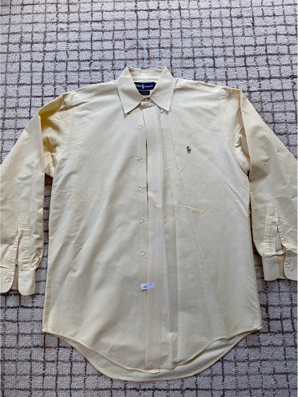 Mens Ralph Lauren 90s Yarmouth yellow button up streetwear preppy academia small